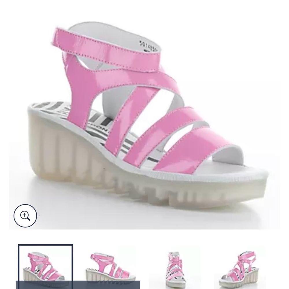 Fly London Pink Strappy Sandals